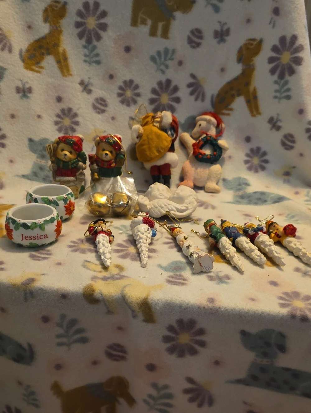 15 Assorted Christmas Ornaments and Holiday Figurines - Multi Color